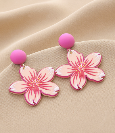 Sakura Cherry Blossom Flowers Dangle Earrings