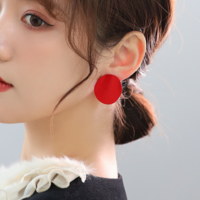 Round Stud Earrings - Thumbnail 1