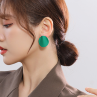 Round Stud Earrings - Thumbnail 3