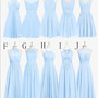 Sky Blue Chiffon Lace Bridesmaid Dresses,Beach Bridesmaid Dresses,Cheap Simple Bridesmaid Dress For Wedding，1421-1