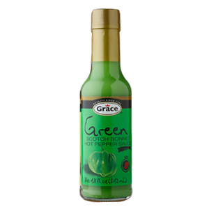 Green scotch bonnet pepper sauce