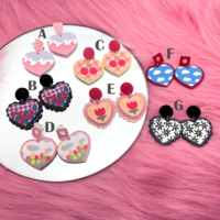 Sweet Heart Flower Earrings - Thumbnail 4