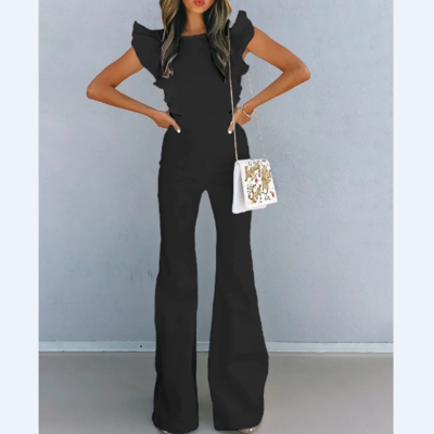 Solid color women sleeveless jumpsuit - Thumbnail 3