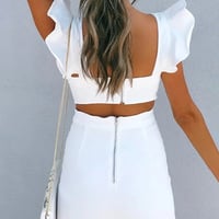 Solid Color Women Sleeveless Jumpsuit - Thumbnail 3