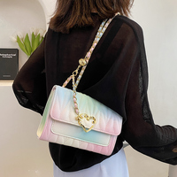 New small fresh rainbow chain messenger bag - Thumbnail 1