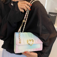 New small fresh rainbow chain messenger bag - Thumbnail 2