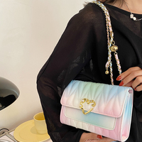 New small fresh rainbow chain messenger bag - Thumbnail 4