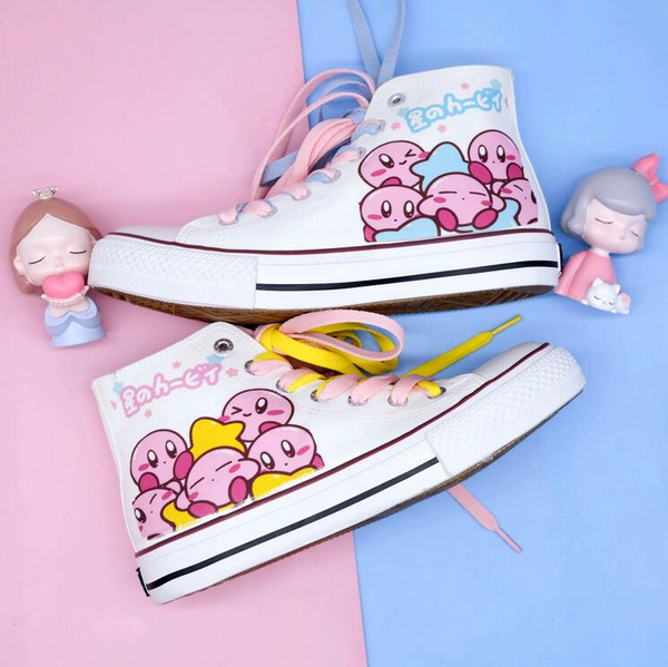 Kirby Star High Top Canvas Sneakers