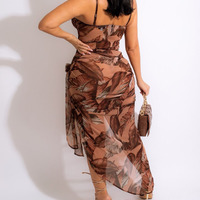 Sling Sexy Print Sleeveless Dress - Thumbnail 2