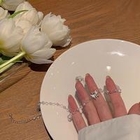 Crystal Butterful Pearl Beaded Necklace - Thumbnail 2