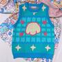 Cute Puppy Dog Star Heart Sleeveless Knitted Vest Tank Top-1