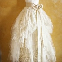 Cheap Handmade Lace Wedding Dresses with Sash, Wedding Gowns, Bridal Dresses, Bridal Gowns, Strapless Wedding Dress, Ball Gown Wedding Dress,1430 - Thumbnail 2