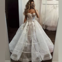 Sweetheart Sparkly Wedding Dresses Bridal Gown  - Thumbnail 1