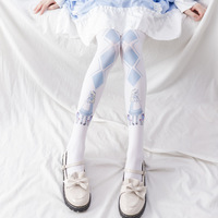 New cute printed stockings pantyhose lolitajk leggings white stockings - Thumbnail 5