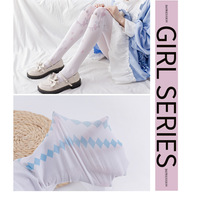 New cute printed stockings pantyhose lolitajk leggings white stockings - Thumbnail 6