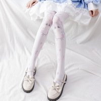 New cute printed stockings pantyhose lolitajk leggings white stockings - Thumbnail 7