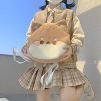 Soft Fluffy Plush Cute Doll Bear Shiba Inu Dog Large Capacity Shoulder Messenger Bag - Thumbnail 1