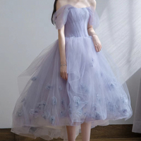Cute tulle short prom dress homecoming dress - Thumbnail 1