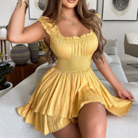 Yellow Sling Women's Casual Dress - Thumbnail 1