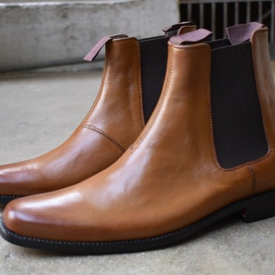 Hot sale men's brown chelsea boot, genuine leather formal boot 