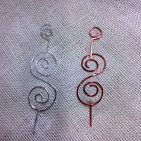 Sweater/Scarf Pin, Double Swirl - Thumbnail 1