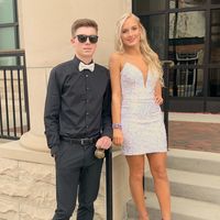 SP2185,Sexy Homecoming Dresses,Halter V-Neck Prom Dresses,Mini Sequin Graduation Dress - Thumbnail 1