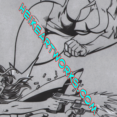 Femforce #138 cover art inked by mark g. heike - Thumbnail 4