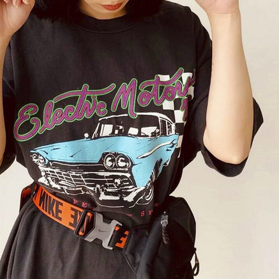 Feel the spark car black tee
