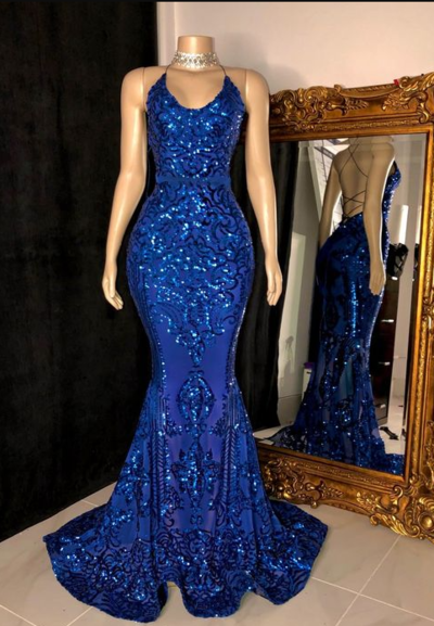 Sexy royal blue evening dresses, prom dresses,872