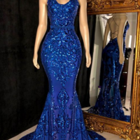 Sexy royal blue evening dresses, prom dresses,872 - Thumbnail 1