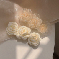 Camellia Flower Lace Hair Clips - Thumbnail 1