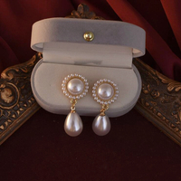 Vintage Pearl Drop Dangle Earrings - Thumbnail 5