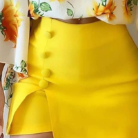 Women's Printed One Shoulder Two-piece Set - Thumbnail 2