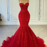 Sexy Princess red mermaid Formal Dress Prom Dress,874 - Thumbnail 1
