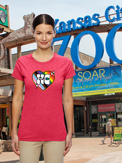 Kansas City Pride Official Heather Red Womens T-shirt