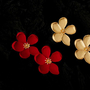 Vintage Flower Stud Earrings-2