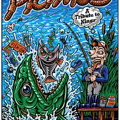 Primus sj fish-on 18x24 screenprinted poster (ap signed and numbered)