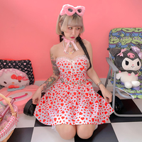 New sweet love lace tube top princess short skirt temperament dress - Thumbnail 3