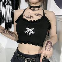 Punk Star Flounce Sleeveless Vest Cami Top - Thumbnail 2