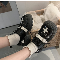 Gothic Cross Platform Shoes  - 2colors - Thumbnail 2
