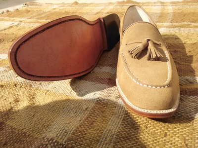 Hot Sale Men's Brown Tassels Loafer Genuine Suede Formal Shoes