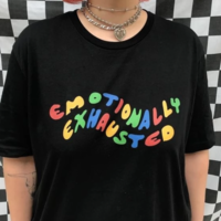 Free Shipping-EMOTIONALLY EXHAUSTED TEE - Thumbnail 1