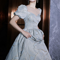 Stylish jacquard long prom dress A line evening dress - Thumbnail 3