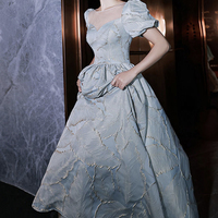 Stylish jacquard long prom dress A line evening dress - Thumbnail 5