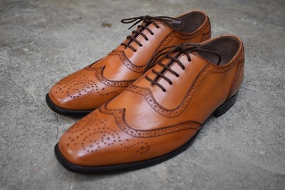 Men's Brown Oxfords Leather Lace Up Shoes