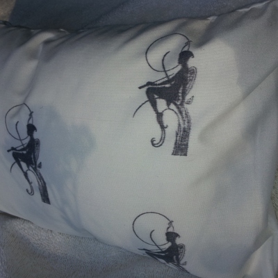 Dream sleep pillow in hand stamped fairy design - Thumbnail 1