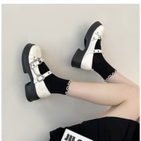Heart Chain Mary Jane Shoes  - 2colors - Thumbnail 6