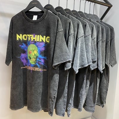 Vintage skull acid wash t shirt - Thumbnail 4