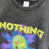 VINTAGE SKULL ACID WASH T SHIRT - Thumbnail 3