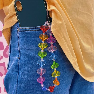 RAINBOW HEART PHONE STRAP